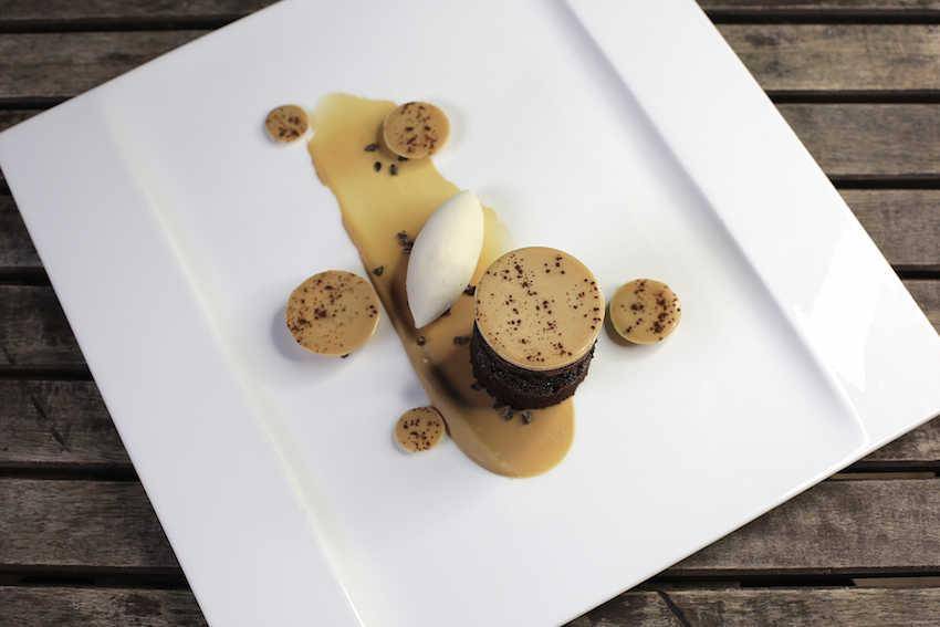 Dark chocolate and tonka fondant by Joakim Prat. Photo: Greg Mirzoyan.