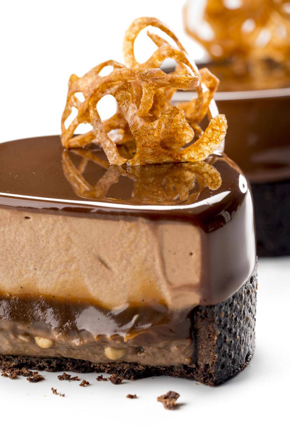 caramel chocolate tartlet